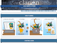 Tablet Screenshot of clarionwriteathon.org